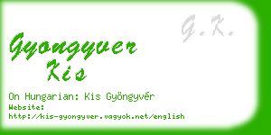 gyongyver kis business card